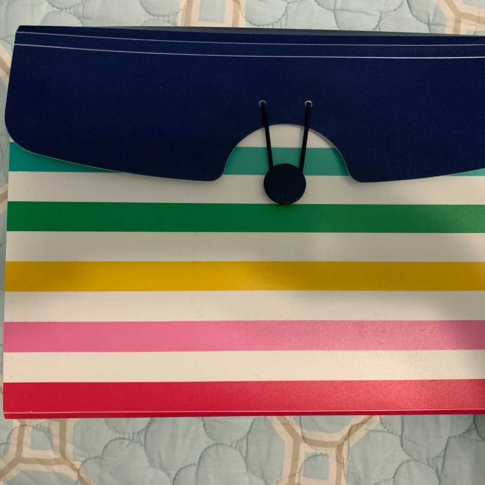 Emily Ley Happy Stripe Accordion File Folder